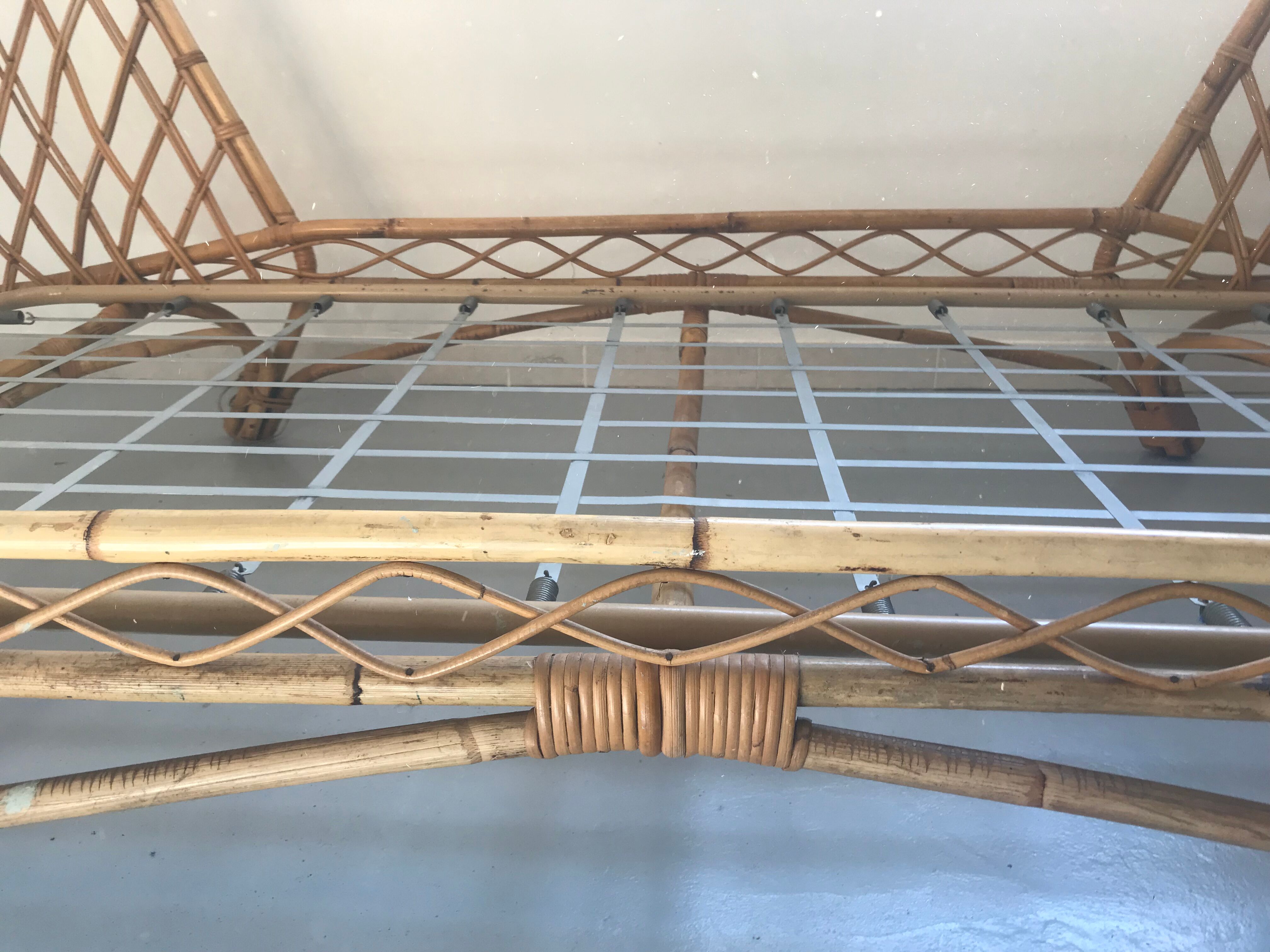 Rattan bed in the 60s