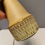 Handmade Beautiful partially glazed table lamp from Danish Søholm Ceramics, 1970s.