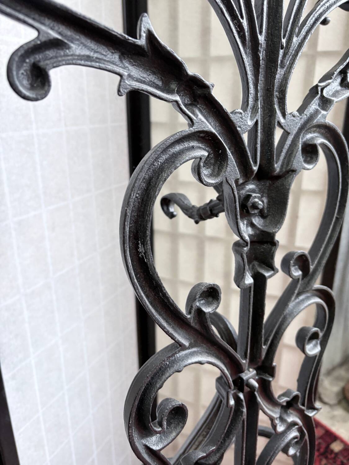 Art Nouveau cast iron coat rack