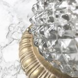 Glass and brass wall lamp