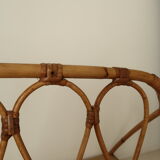 Pair of rattan wall shelves