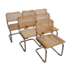 Lot de 6 chaises Cesca B32 par Marcel Breuer