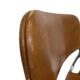 vintage dining room chair in cognac leather and chrome 1970s Italy