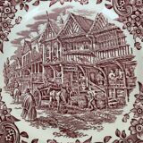 10 plates earth of iron red Royal Tudor model 17th century England ironstone