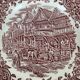 10 red ironstone plates Royal Tudor model 17th century England