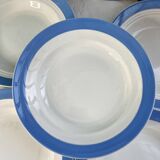 6 pastel blue soup plates in Céranord St Amand earthenware - Languedoc model - Lot 2