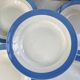 6 assiettes creuses bleues pastel en faïence Céranord St Amand - modèle Languedoc - Lot 2
