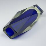 Murano Blue Sommerso Vase, Vintage, Italy, 1970s