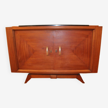 Art deco sideboard in mahogany black marble top