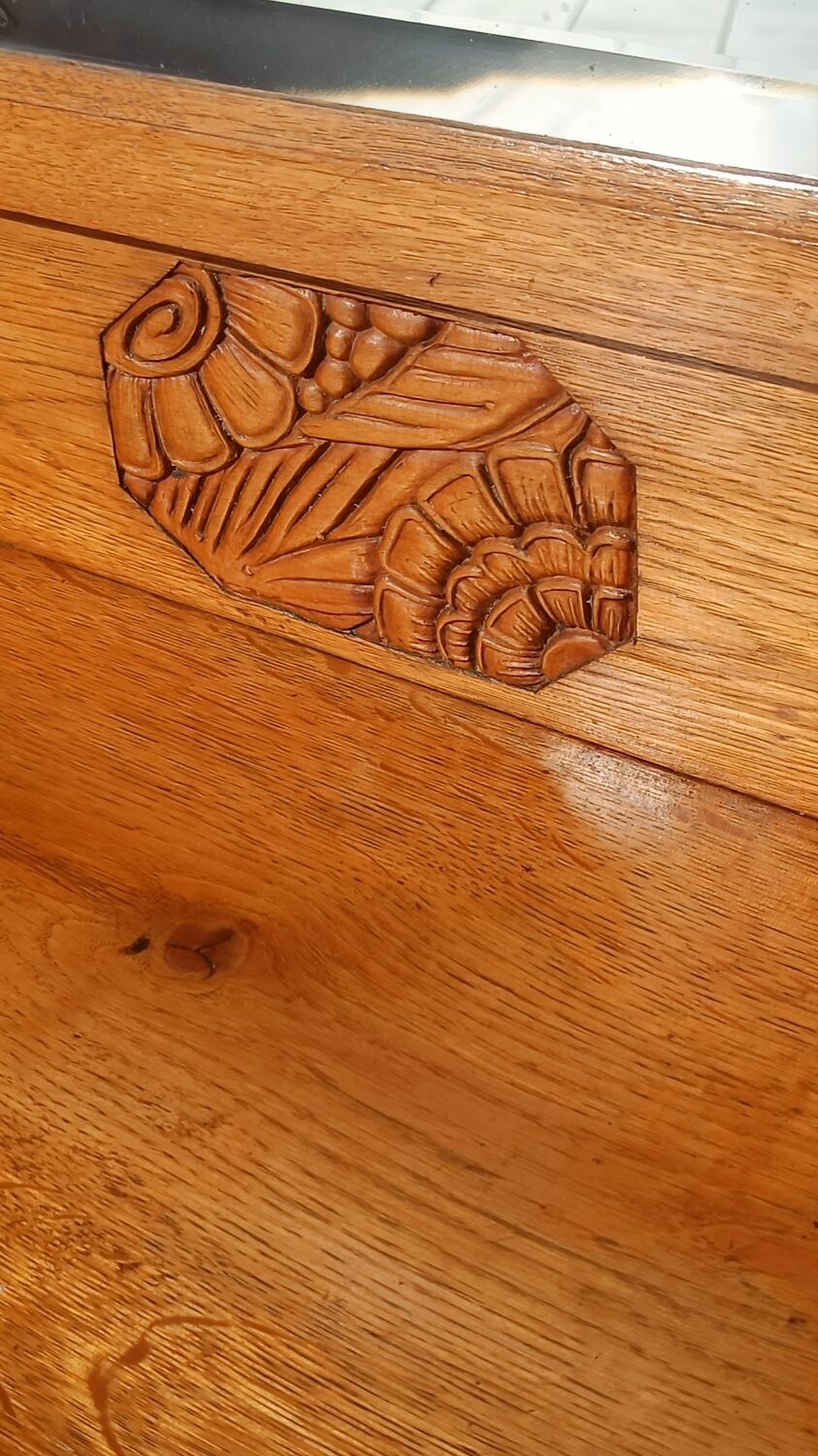 Art Deco dressing table with removable mirror