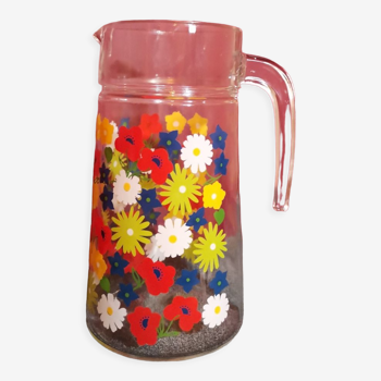 Multicolored flower pitcher