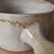 Glazed stoneware fondue pot