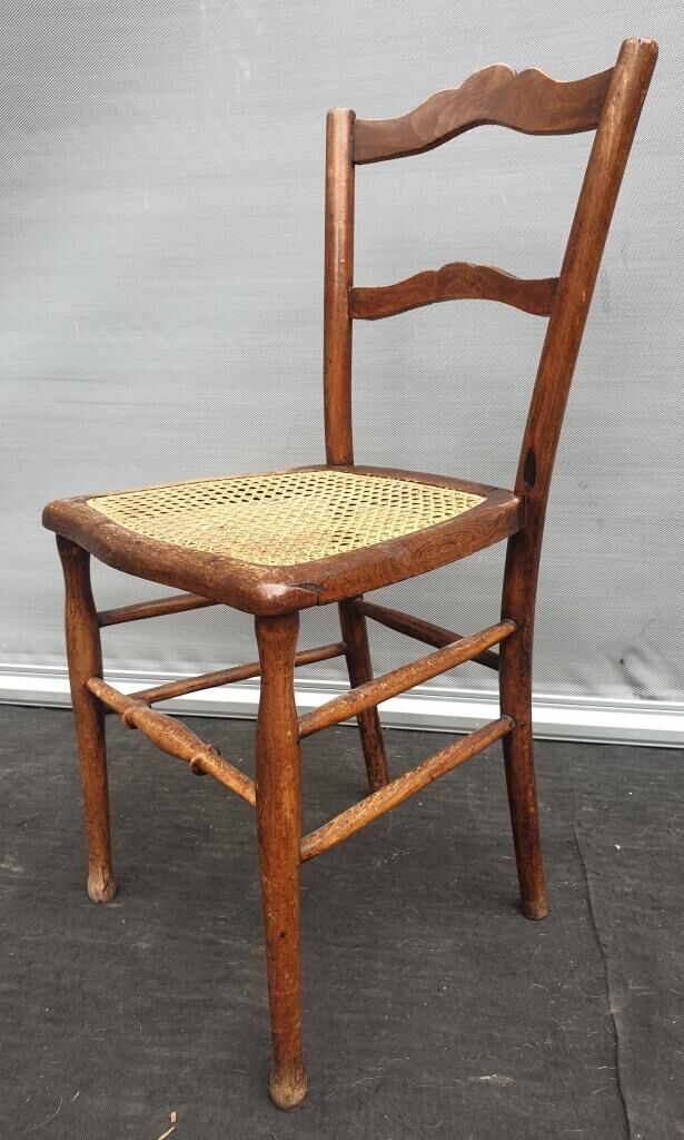 Pair chairs cans d'estaminet XIXth