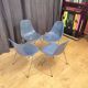 Set of four DSS chairs, fiberglass, designed by Charles and Ray Eames, Herm