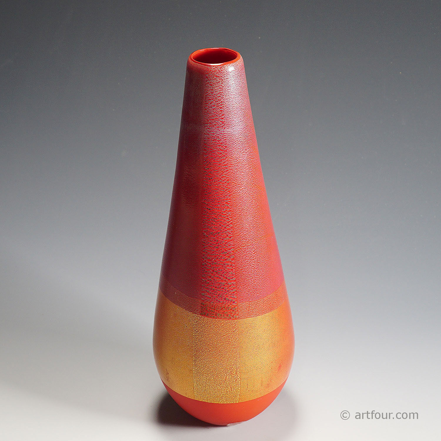 Venini art glass vase from the 'Quarzi' series, Murano 2004
