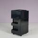 1970s black plastic trolley by Giovanni Pelis for Stile Neolt, Italy