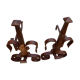 Pair of old wrought iron chenets