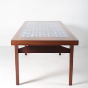 Table basse danoise en palissandre et céramique