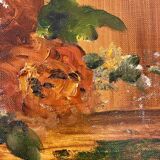 Nature morte au panier de fleurs sauvages signée Mahler XX siècle