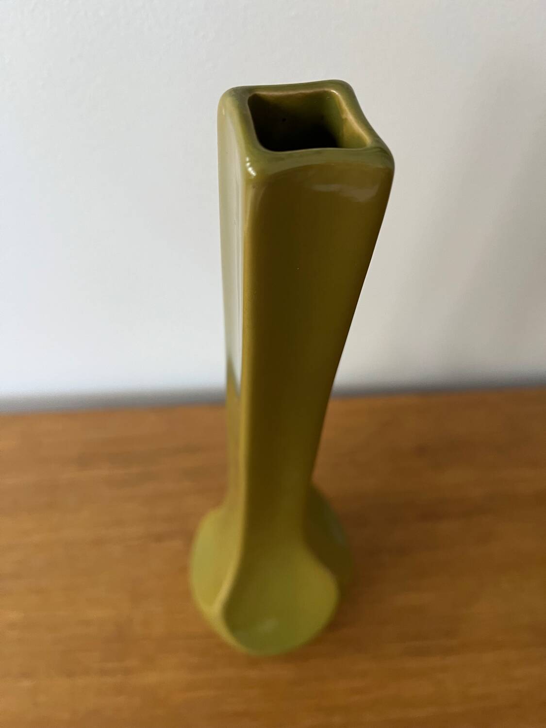 Contemporary khaki ceramic vase