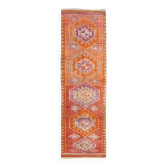 3x10 Shades Of Orange Vintage Runner Rug
