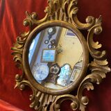 Miroir Napoléon III en bois sculpté