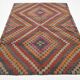 5x7 Red & Brown Tribal Vintage Kilim Rug, 171x251Cm
