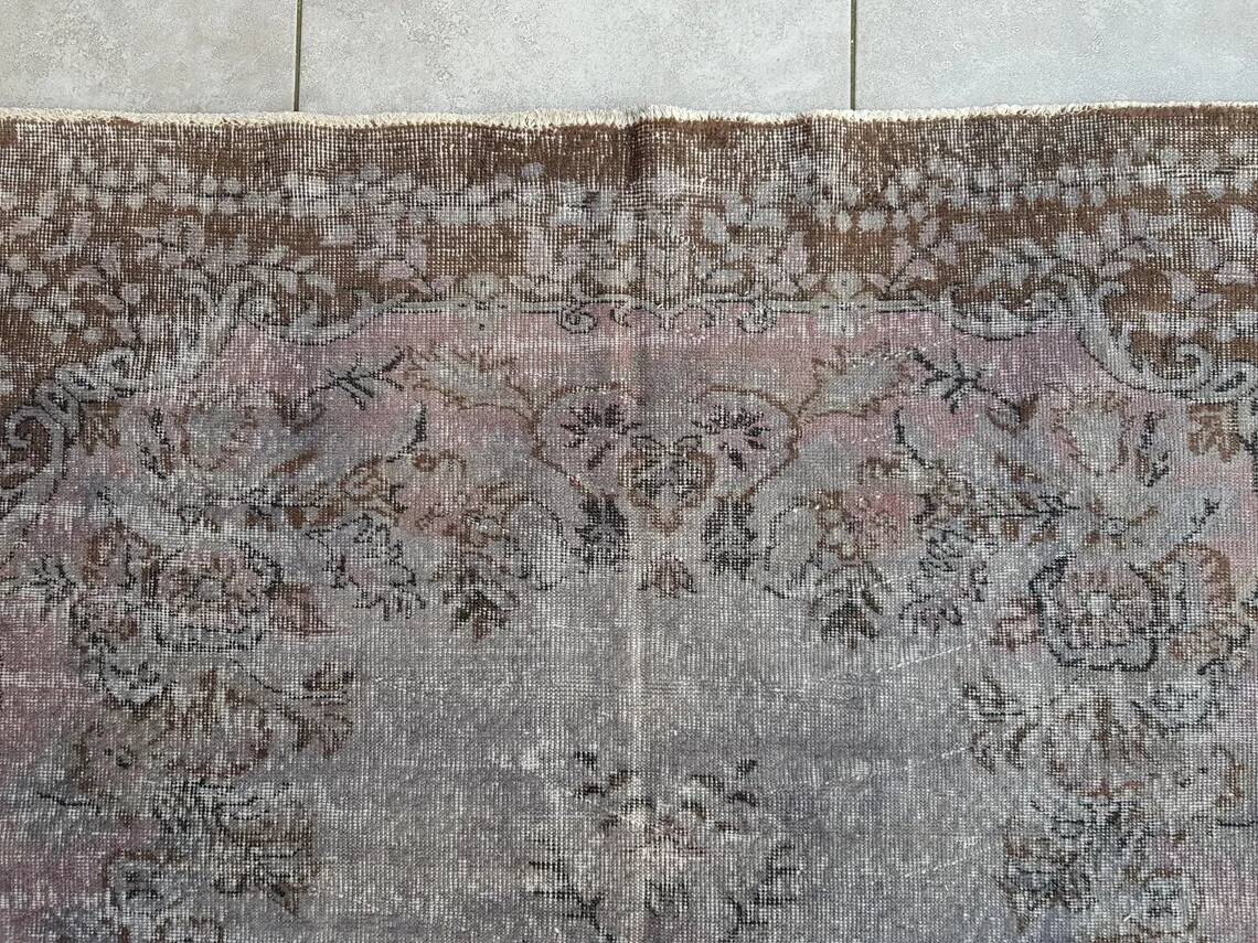 Grey Vintage Turkish Rug sku v768
