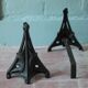 Art Nouveau pair of andirons in cast iron in the style of Hector Guimard, decor.