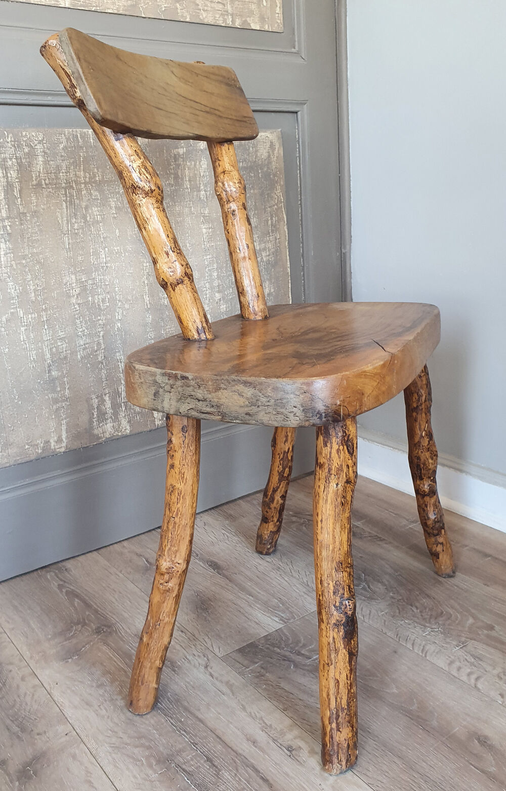 Tree trunk chair, brutalise, vintage