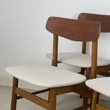 Set of 4 Scandinavian teak chairs