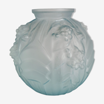 Blue ball vase