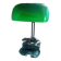 Banker's lamp with dog