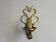 French vintage brass handmade single wall light with scrolled open backplate.
