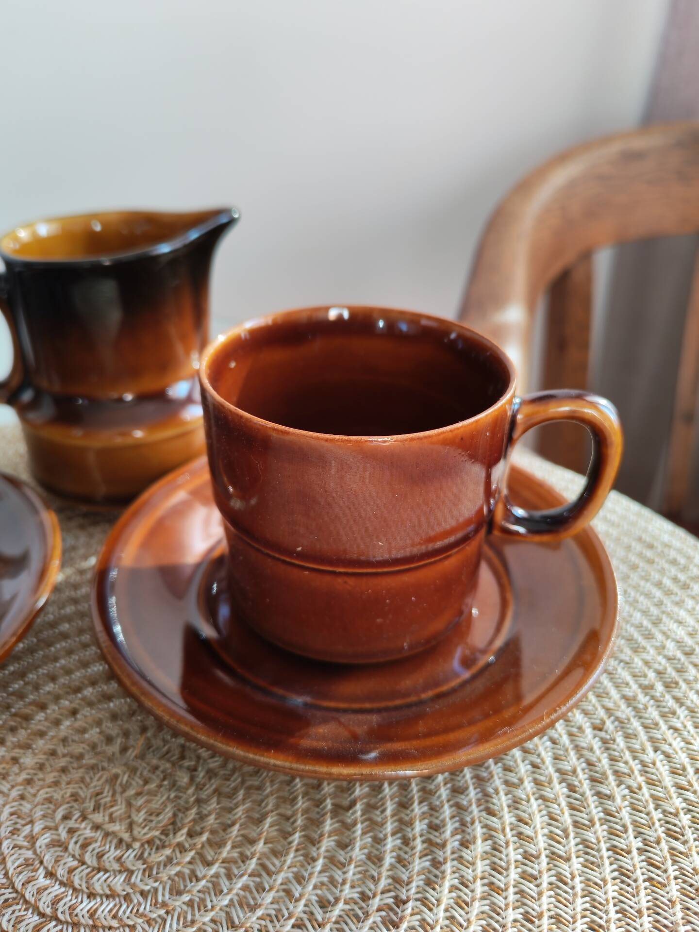 Ensemble petit déjeuner vintage en céramique polonaise