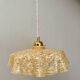 Vintage yellow Clichy glass lampshade pendant light