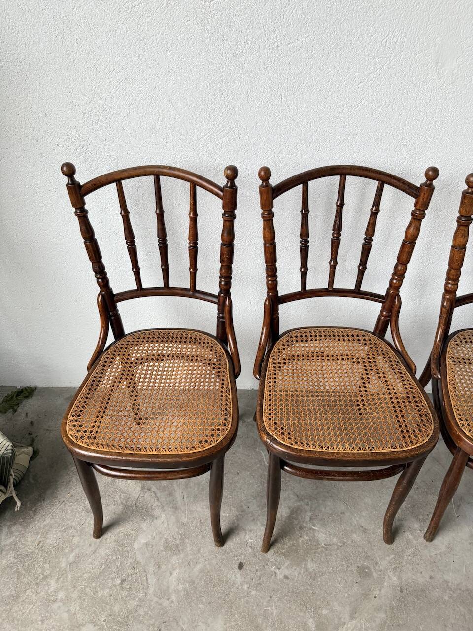 Set of 4 Fischel cane bistro chairs