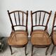 Set of 4 Fischel caned bistro chairs