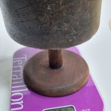 Old solid wood hat shape on foot, 1900