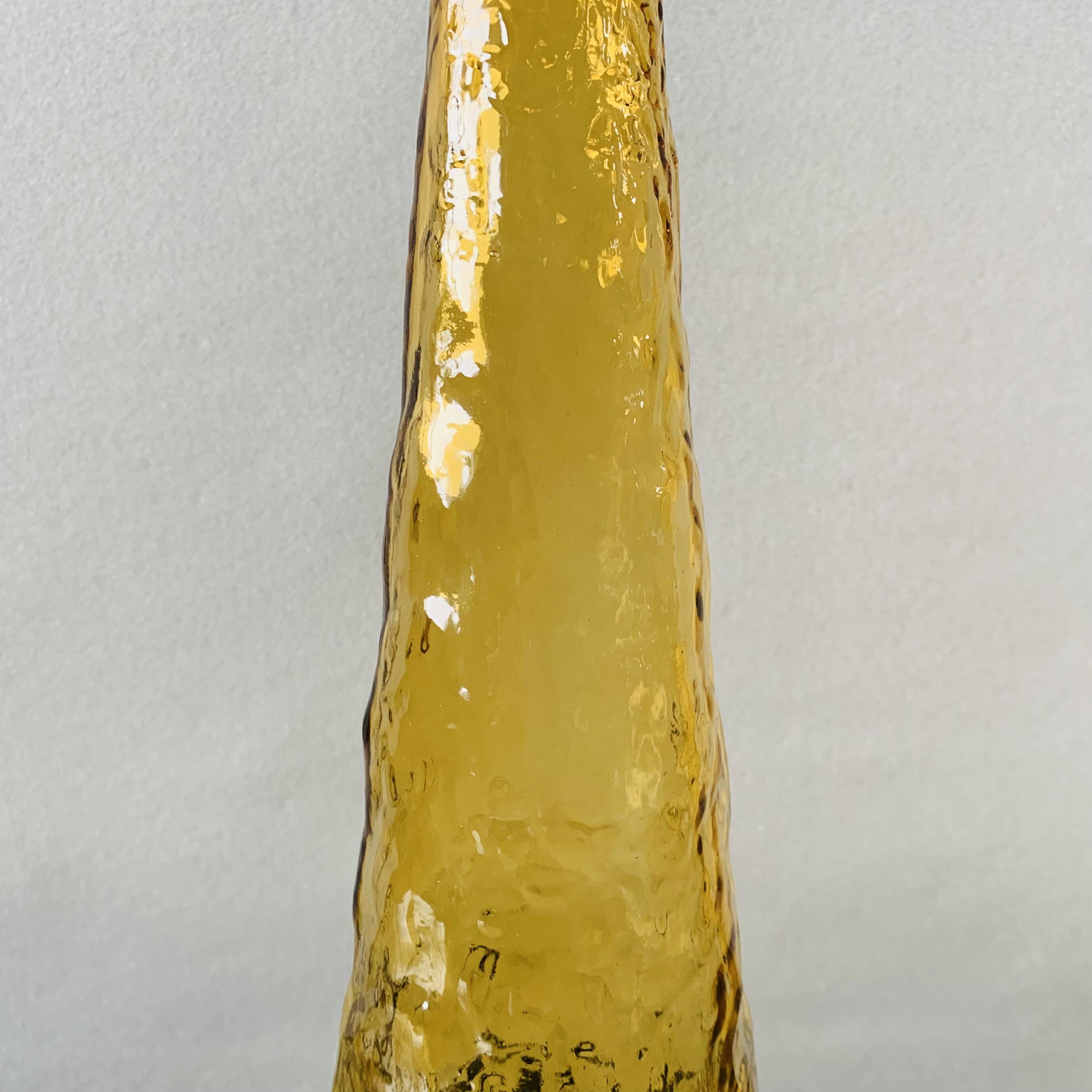 Amber Yellow Empoli Glass Genie Bottle - MCM