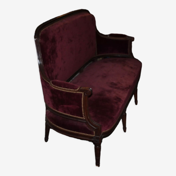 Sofa red burgundy style louis XV
