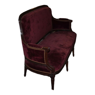 Sofa red burgundy style louis XV