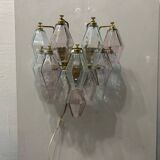 Murano Glass Polygon Sconces Set of 2