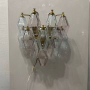 Murano Glass Polygon Sconces Set of 2