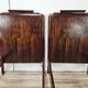 Pair of Art Decò single beds in mahogany and pink maple, 1940