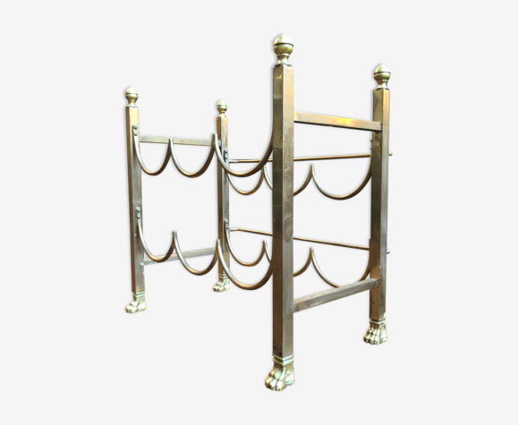 Vintage brass bottles wine cellar