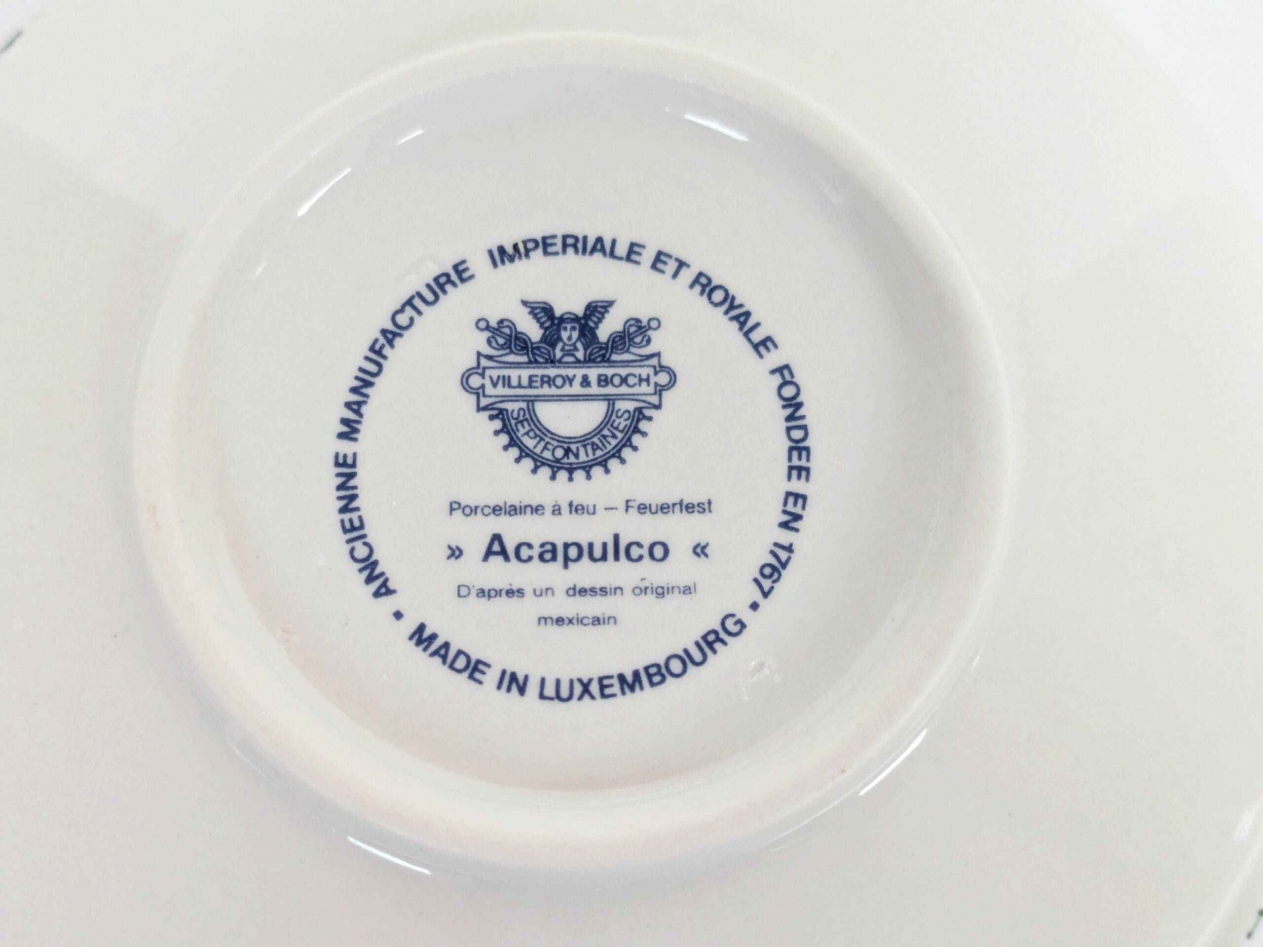 Set of 2 vintage “Acapulco” bowls by Villeroy & Boch with handles