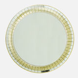 Cristal Arte Italian brass gilded crystal mirror 1960s