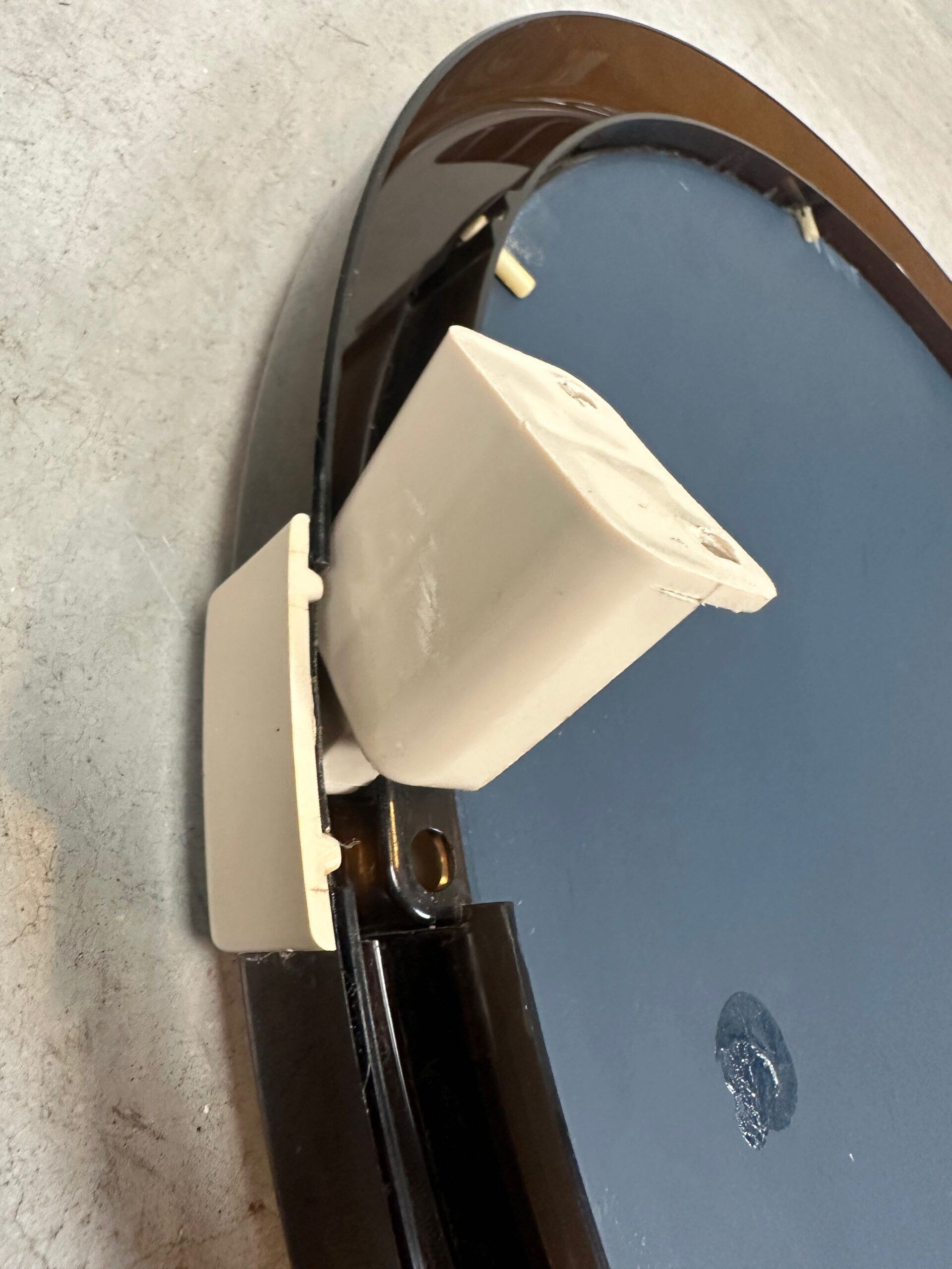 Miroir vintage inclinable – lucite fumé