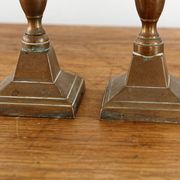 Pair of copper candle holders